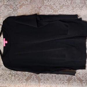 Lily Pulitzer Black Lightweight Sweater w Pockets size Small